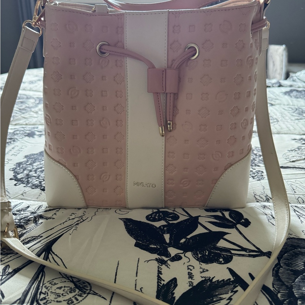 Mika Yoga Wear Blush and Ivory Crossbody Bag